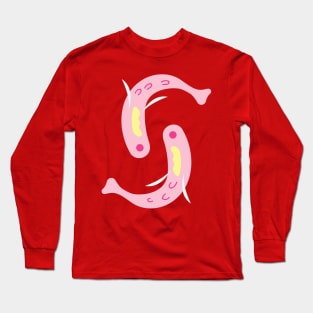 Two pink fish Long Sleeve T-Shirt